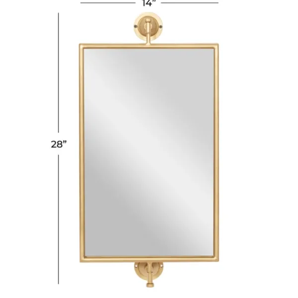 Decorative Mirrors-Kirkland's Home Metallic Metal Frame Wall Mirror Gold
