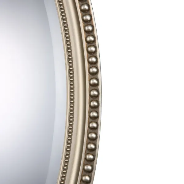 Decorative Mirrors-Kirkland's Home Metallic Silver Beaded Edge Oval Mirror