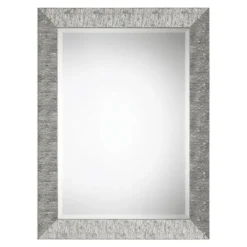 Decorative Mirrors-Kirkland's Home Metallic Silver Textured Frame Wall Mirror