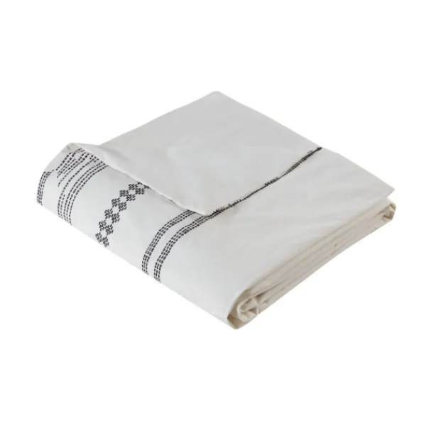 Duvets-Kirkland's Home Mia Striped 3-Pc. King Duvet Cover Set White