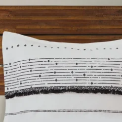 Duvets-Kirkland's Home Mia Striped 3-Pc. King Duvet Cover Set White