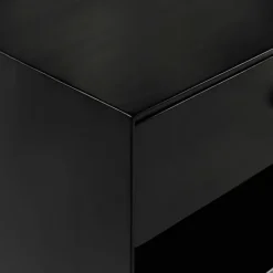 Nightstands-Kirkland's Home Mid-Century Cubby Nightstand Black