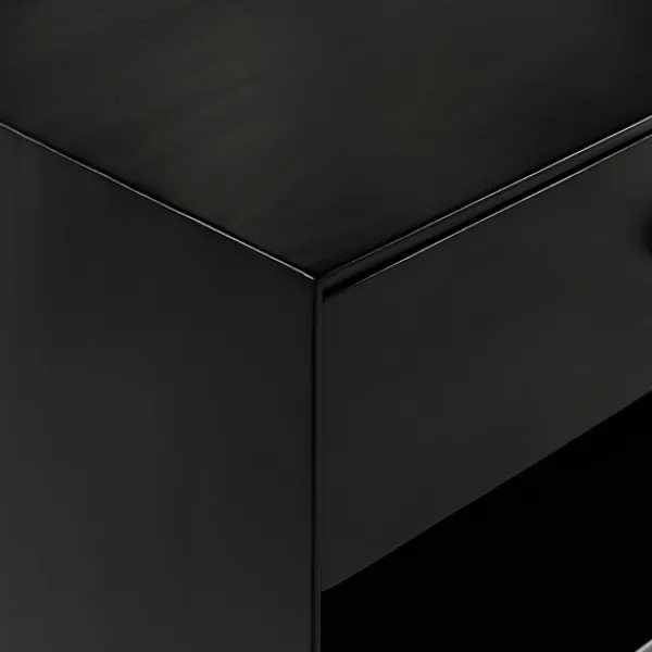 Nightstands-Kirkland's Home Mid-Century Cubby Nightstand Black