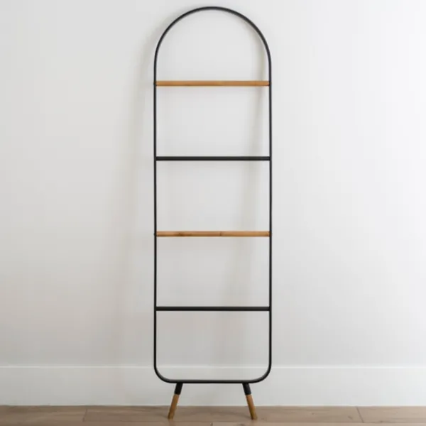 Decorative Accents-Kirkland's Home Midcentury Modern Poplar Wood Ladder Brown/Black