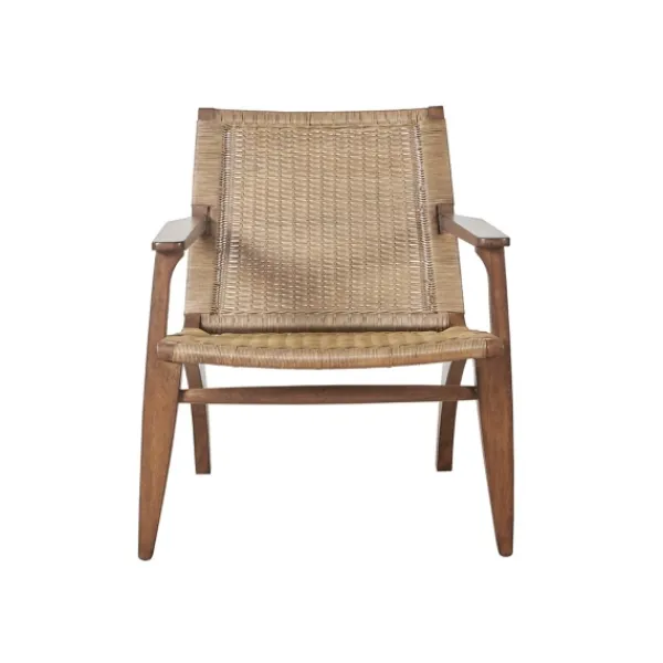 Accent Chairs-Kirkland's Home Mid-Century Modern Rattan Accent Chair Brown