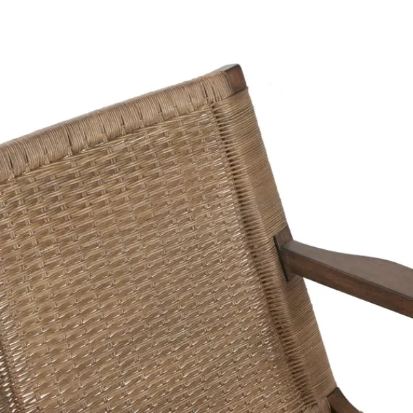 Accent Chairs-Kirkland's Home Mid-Century Modern Rattan Accent Chair Brown