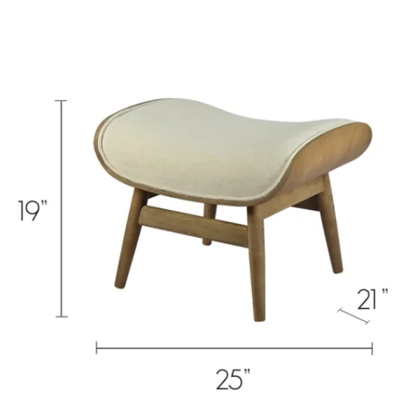 Benches & Ottomans-Kirkland's Home Mid-Century Modern Saddle Seat Ottoman