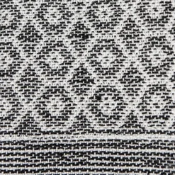 Blankets & Throws-Kirkland's Home Midnight Honeycomb Outdoor Throw Blanket White/Black