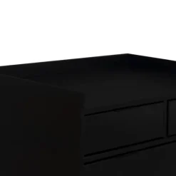 Dressers & Chests-Kirkland's Home Midnight Solid Wood Pull Tab Dresser Black