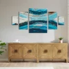Canvas Art-Kirkland's Home Midnight Tide Canvas Art Prints, Set Of 5 Blue
