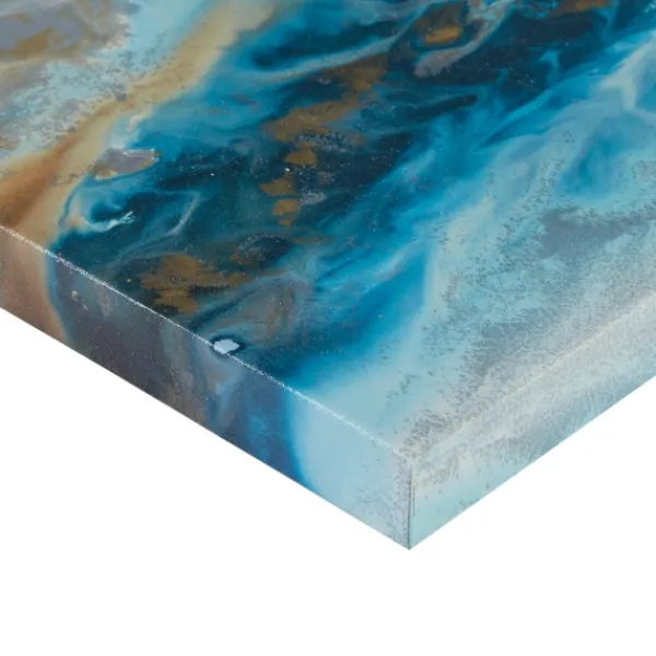 Canvas Art-Kirkland's Home Midnight Tide Canvas Art Prints, Set Of 5 Blue