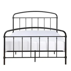 Beds & Headboards-Kirkland's Home Midnight Vintage Arch Full Bed Frame Black