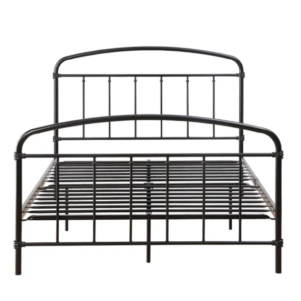 Beds & Headboards-Kirkland's Home Midnight Vintage Arch Full Bed Frame Black
