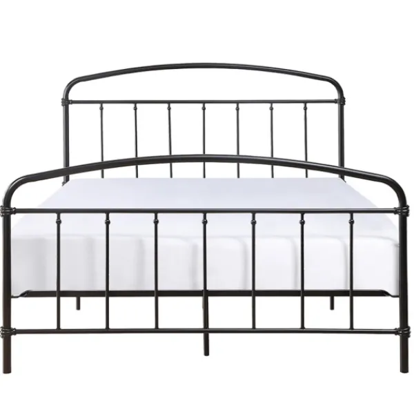 Beds & Headboards-Kirkland's Home Midnight Vintage Arch Queen Bed Frame Black