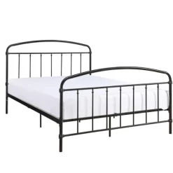 Beds & Headboards-Kirkland's Home Midnight Vintage Arch Queen Bed Frame Black