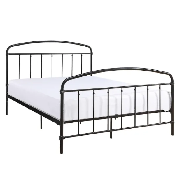 Beds & Headboards-Kirkland's Home Midnight Vintage Arch Queen Bed Frame Black