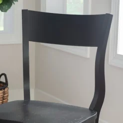 Dining Chairs-Kirkland's Home Midnight Wave Frame Dining Chairs, Set Of 2 Black