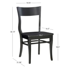Dining Chairs-Kirkland's Home Midnight Wave Frame Dining Chairs, Set Of 2 Black
