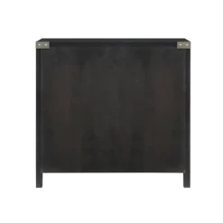 Cabinets & Sideboards-Kirkland's Home Midnight X-Shaped Doors Decorative Chest Black