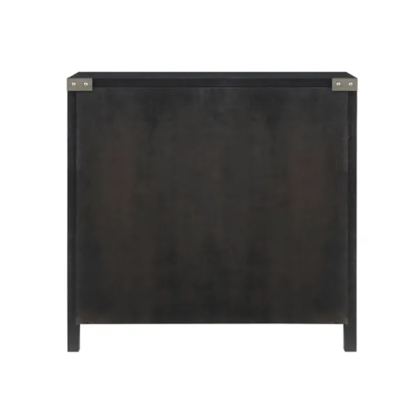 Cabinets & Sideboards-Kirkland's Home Midnight X-Shaped Doors Decorative Chest Black