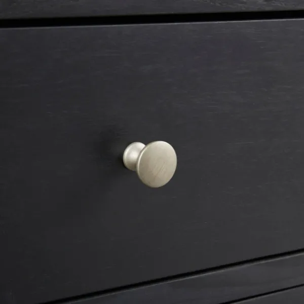 Cabinets & Sideboards-Kirkland's Home Midnight X-Shaped Doors Decorative Chest Black