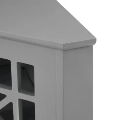 Cabinets & Sideboards-Kirkland's Home Mikie Corner Cabinet Gray