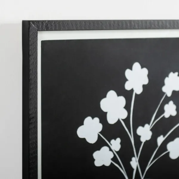 Framed Art-Kirkland's Home Millennial Floral Ii Framed Art Print Black/White