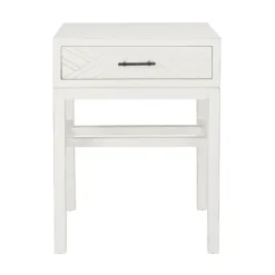 Accent & End Tables-Kirkland's Home Milo Herringbone Accent Table White