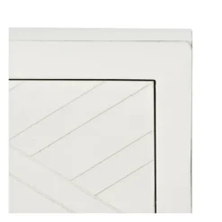 Accent & End Tables-Kirkland's Home Milo Herringbone Accent Table White