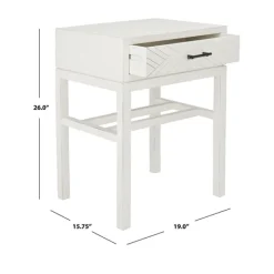 Accent & End Tables-Kirkland's Home Milo Herringbone Accent Table White