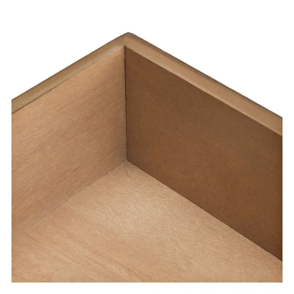 Accent & End Tables-Kirkland's Home Milo Honey Herringbone Accent Table White/Brown