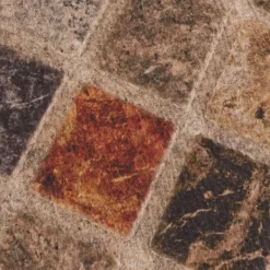 Doormats-Kirkland's Home Mineral Stone Ornamental Entry Doormat Orange/Brown