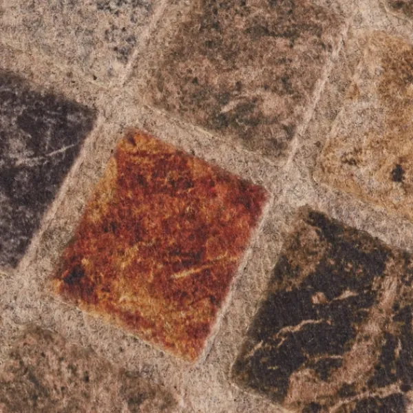 Doormats-Kirkland's Home Mineral Stone Ornamental Entry Doormat Orange/Brown