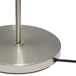 Floor Lamps-Kirkland's Home Minimal Brushed Nickel Stem Floor Lamp White