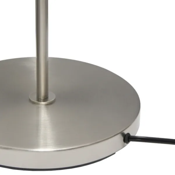 Floor Lamps-Kirkland's Home Minimal Brushed Nickel Stem Floor Lamp White