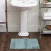 Bathroom Rugs-Kirkland's Home Mint Asymmetrical Cotton Bath Mat, 60 In. Blue