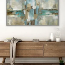 Canvas Art-Kirkland's Home Mirage Framed Canvas Art Print Green/Blue