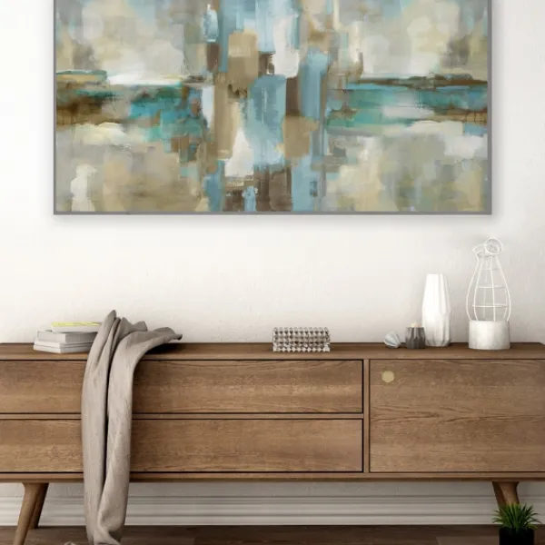 Canvas Art-Kirkland's Home Mirage Framed Canvas Art Print Green/Blue