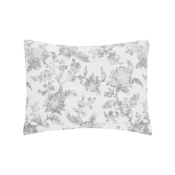 Quilts-Kirkland's Home Miriam Floral & Stripe 3-Pc. Full/Queen Quilt Set Gray/White