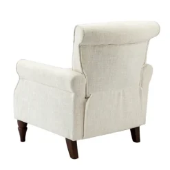 Accent Chairs-Kirkland's Home Miriam Nailhead Trim Armchair Ivory