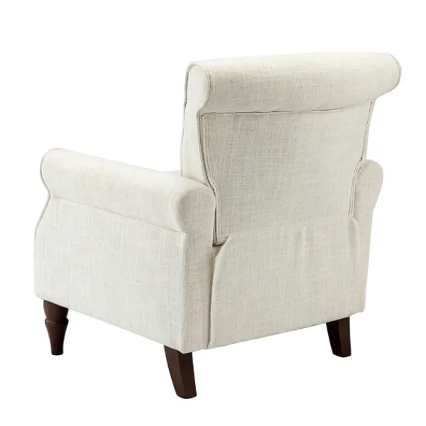 Accent Chairs-Kirkland's Home Miriam Nailhead Trim Armchair Ivory