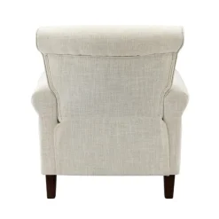 Accent Chairs-Kirkland's Home Miriam Nailhead Trim Armchair Ivory