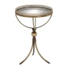 Accent & End Tables-Kirkland's Home Mirror Top Metal Accent Table Gold
