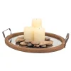 Decorative Trays-Kirkland's Home Mirrored Wood Oval Tray Brown/Silver