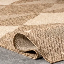 Outdoor Rugs-Kirkland's Home Mitchell Geo Diamonds Outdoor Rug, 8X10 Tan