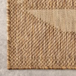 Outdoor Rugs-Kirkland's Home Mitchell Geo Diamonds Outdoor Rug, 8X10 Tan