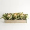 Arrangements & Greenery-Kirkland's Home Mixed Greenery Candle Centerpiece Green/Tan