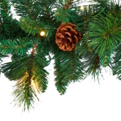 Arrangements & Greenery-Kirkland's Home Mixed Pine Clear Led Lighted Garland Green