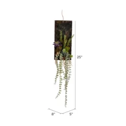 Arrangements & Greenery-Kirkland's Home Mixed Plants Wooden Wall Plaque Green