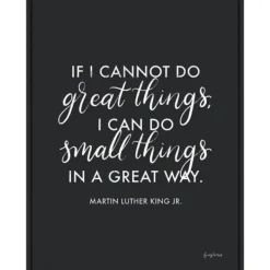Wall Quotes & Signs-Kirkland's Home Mlk Words Of Wisdom Iii Framed Canvas Art Print Black/White
